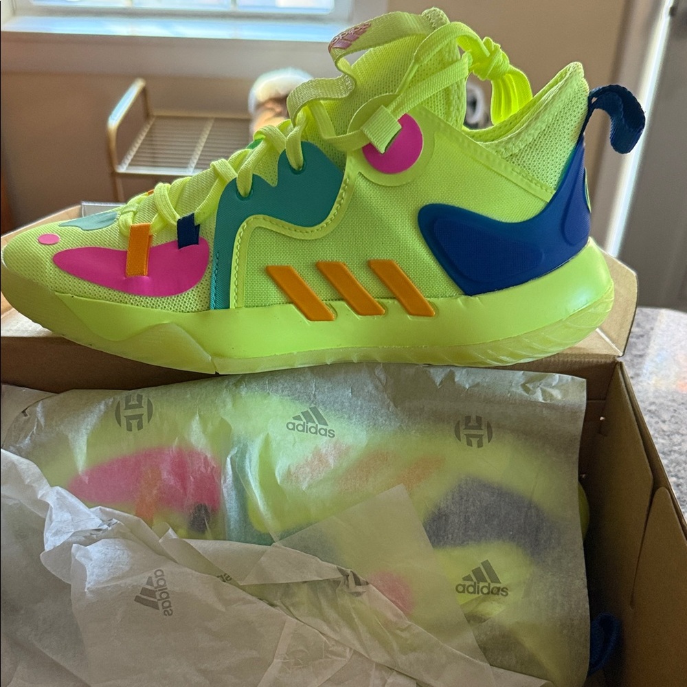Adidas Bright Neon Athletic Shoes